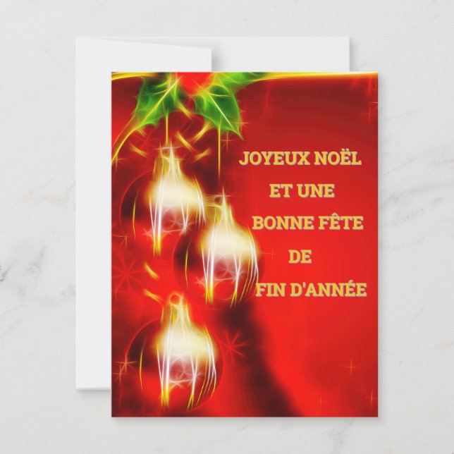 Weihnachtskarte Feiertagskarte (Vorderseite)