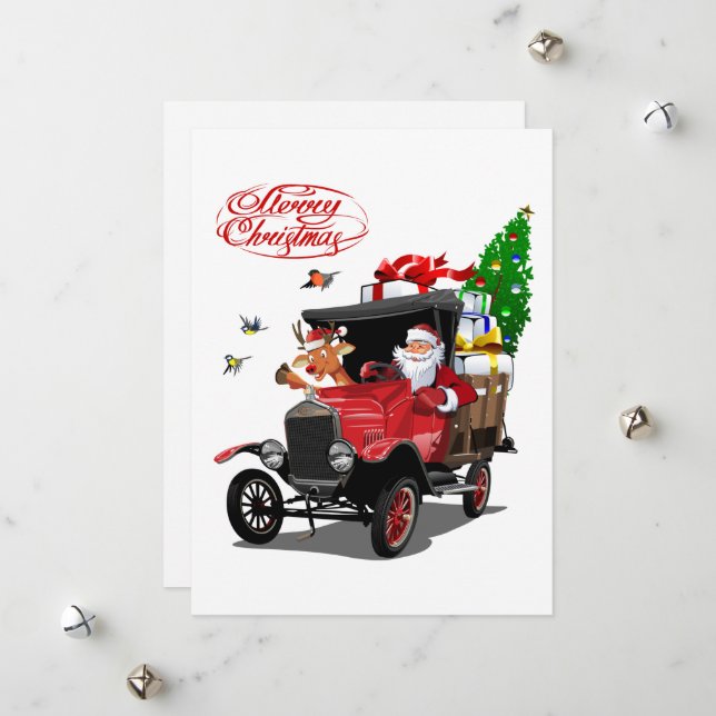 Weihnachtskarte Feiertagskarte (Vorderseite/Rückseite Beispiel)