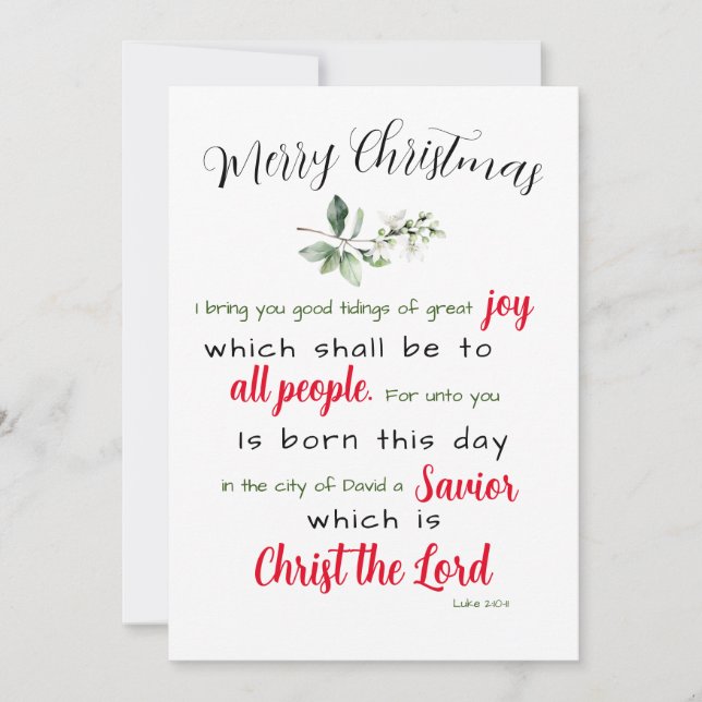 Weihnachtskarte Feiertagskarte (Vorderseite)