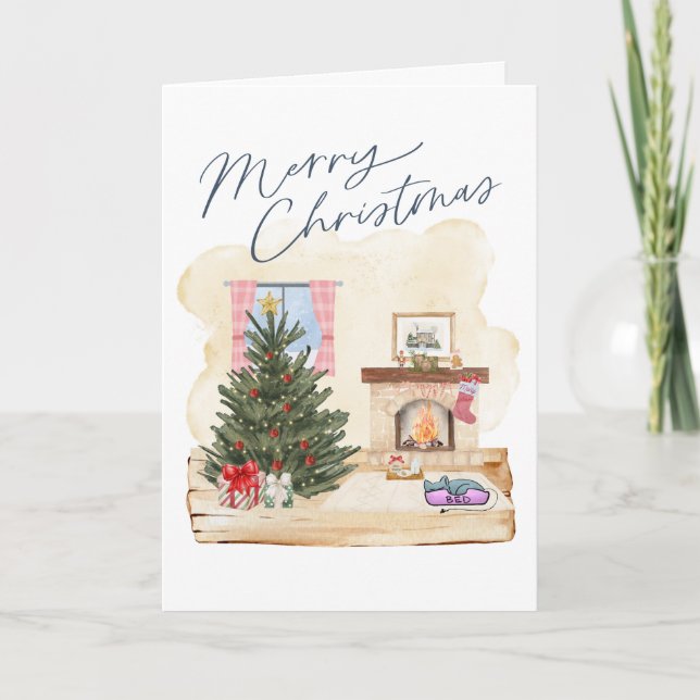 Weihnachtskarte Feiertagskarte (Vorderseite)