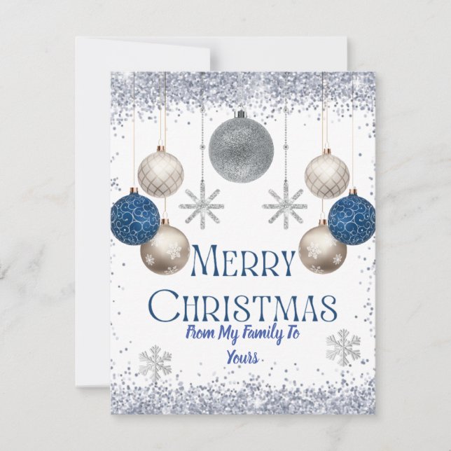 Weihnachtskarte Feiertagskarte (Vorderseite)