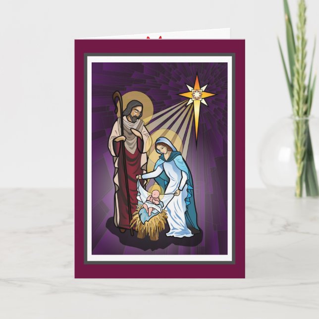 Weihnachtskarte Feiertagskarte (Vorderseite)