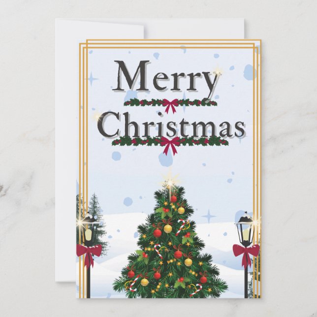 Weihnachtskarte Feiertagskarte (Vorderseite)