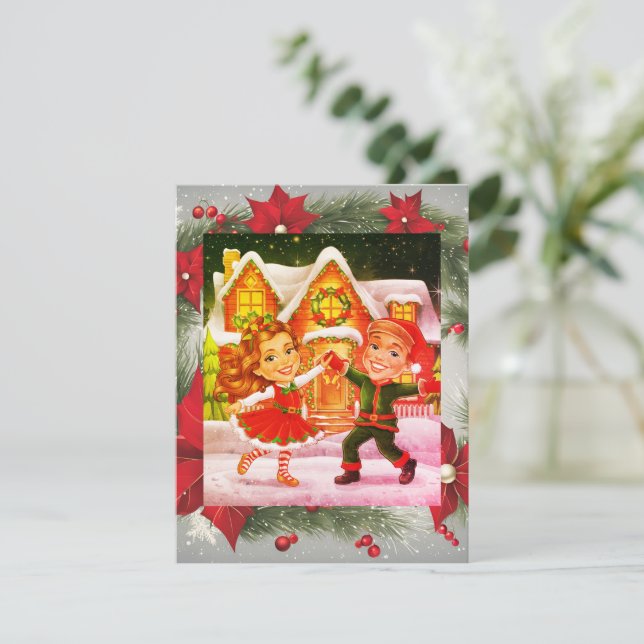 Weihnachtskarte Feiertagskarte (Stehend Vorderseite)