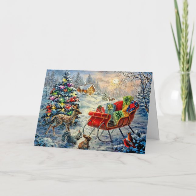 Weihnachtskarte Feiertagskarte (Vorderseite)