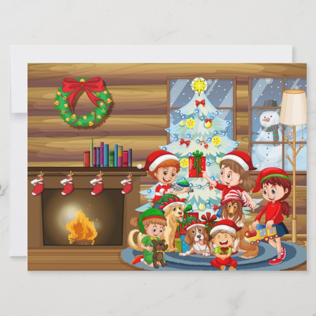 Weihnachtskarte Feiertagskarte (Vorderseite)