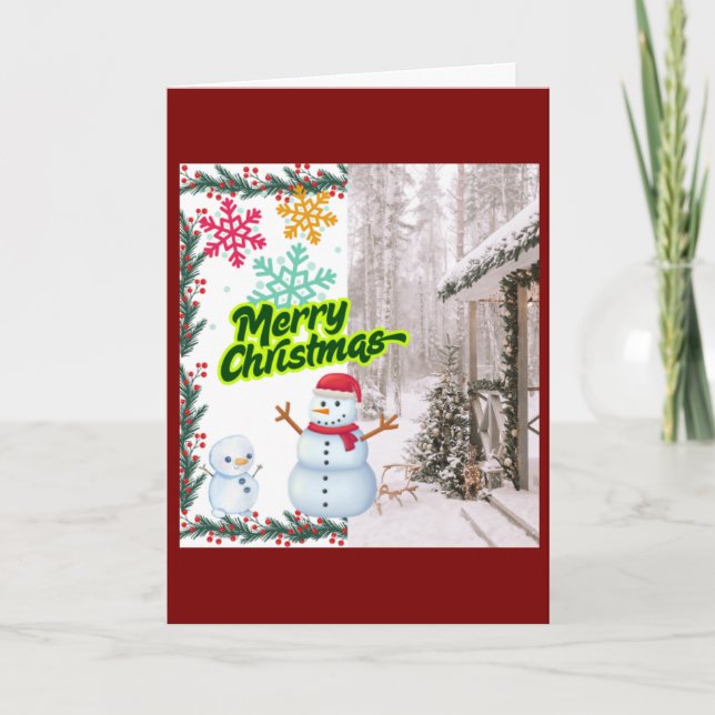 Weihnachtskarte Feiertagskarte (Vorderseite)