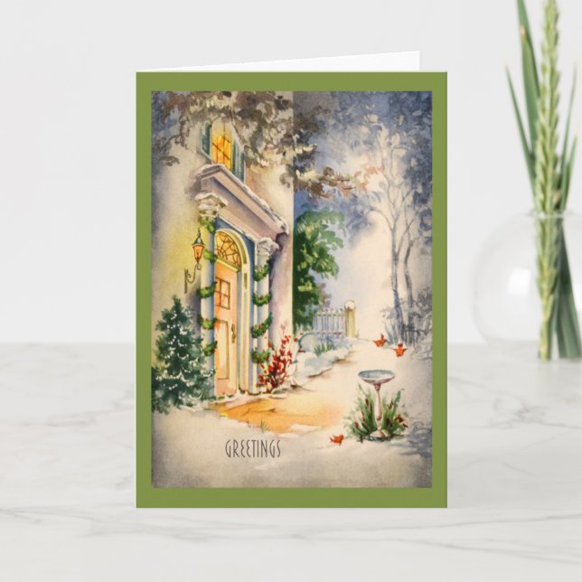 Weihnachtskarte Feiertagskarte (Vorderseite)