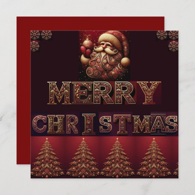 Weihnachtskarte Feiertagskarte (Vorne/Hinten)