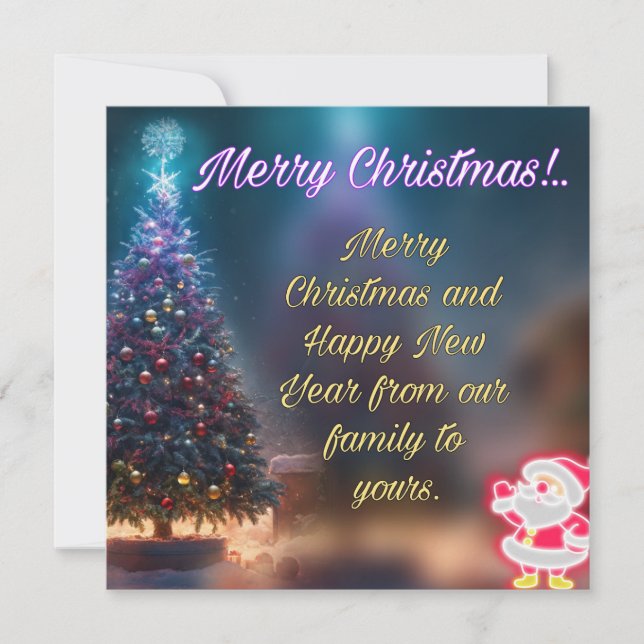 Weihnachtskarte Feiertagskarte (Vorderseite)