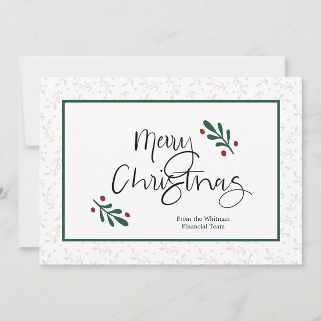 Weihnachtskarte Feiertagskarte (Vorderseite)