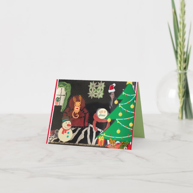 Weihnachtskarte Feiertagskarte (Vorderseite)