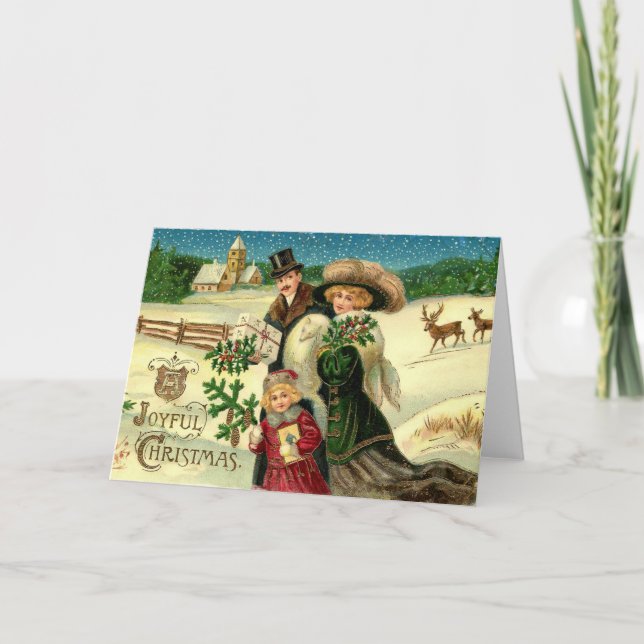 Weihnachtskarte Feiertagskarte (Vorderseite)