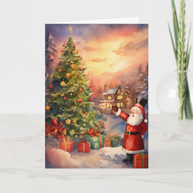 Weihnachtskarte Feiertagskarte (Vorderseite)