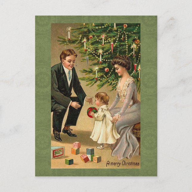 Weihnachtskarte Feiertagspostkarte (Vorderseite)