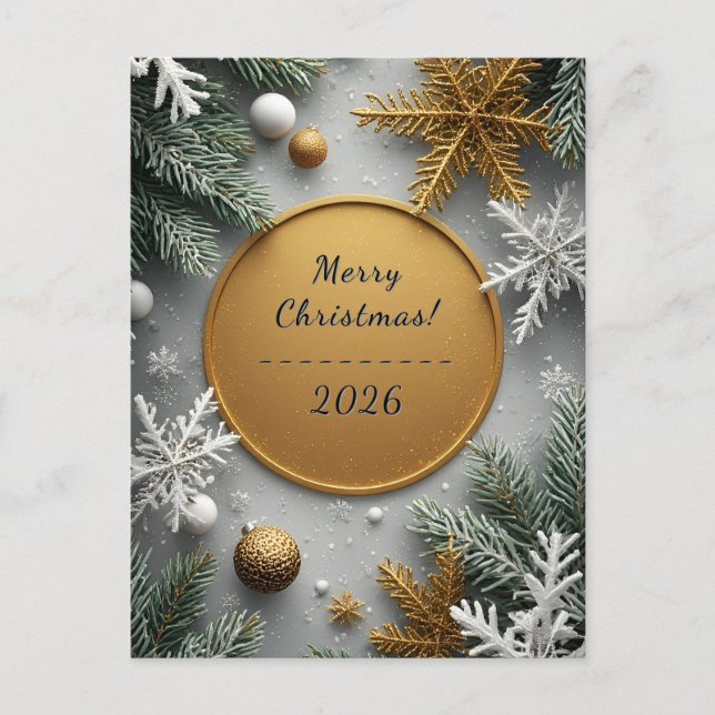 Weihnachtskarte Feiertagspostkarte (Vorderseite)