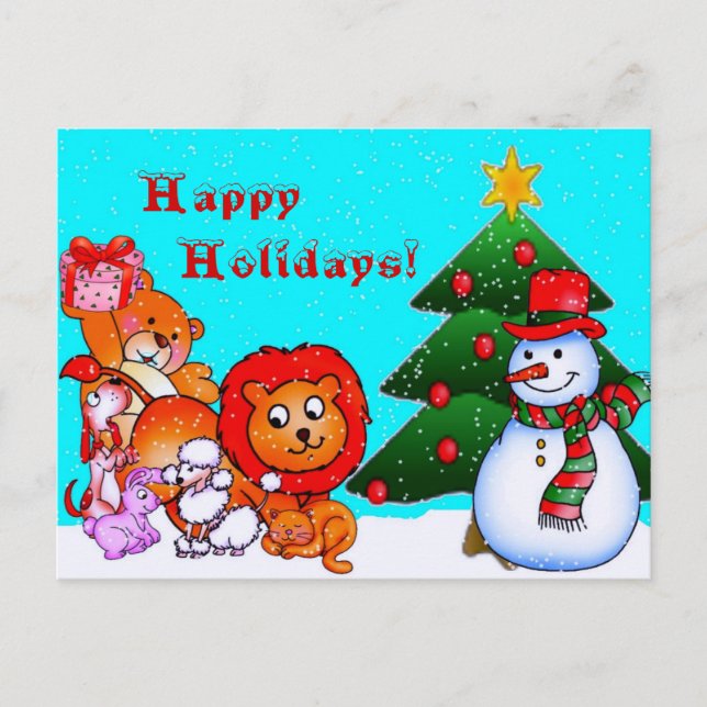 Weihnachtskarte Feiertagspostkarte (Vorderseite)