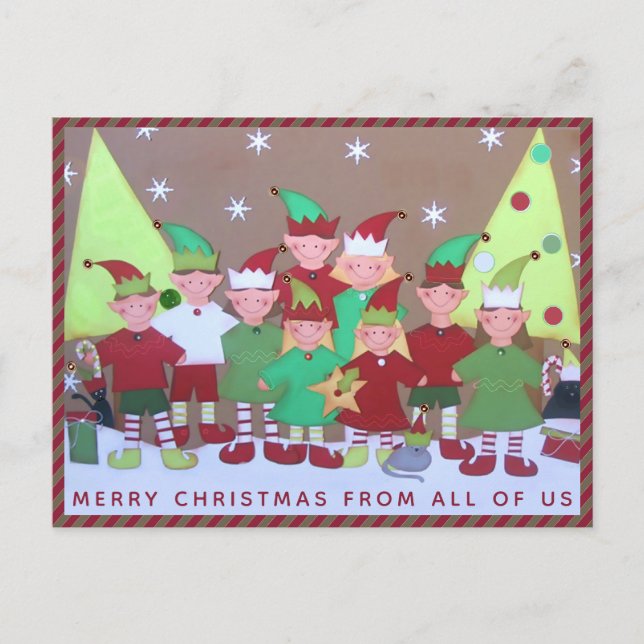 Weihnachtskarte Feiertagspostkarte (Vorderseite)