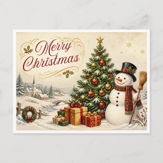 Weihnachtskarte Feiertagspostkarte (Vorderseite)