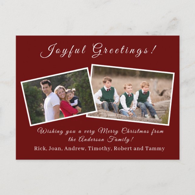 Weihnachtskarte Feiertagspostkarte (Vorderseite)