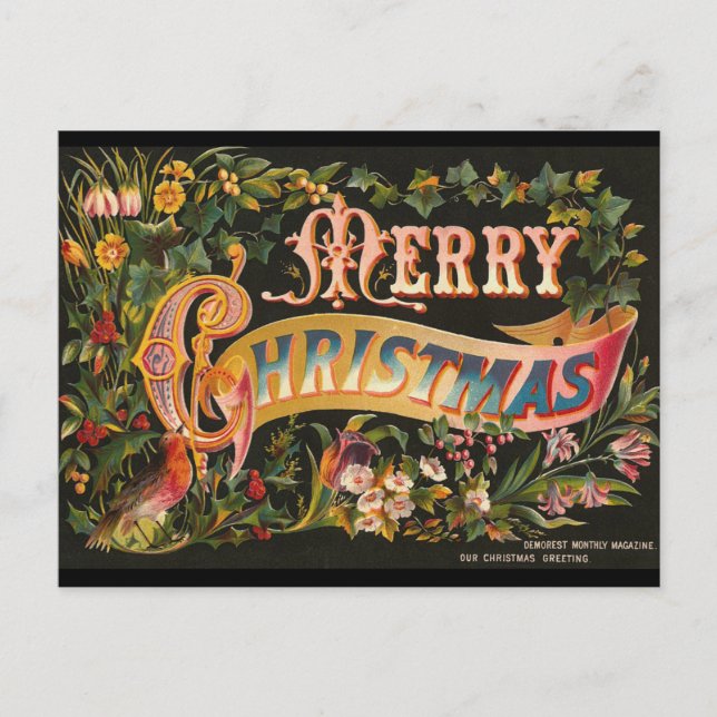 Weihnachtskarte Feiertagspostkarte (Vorderseite)