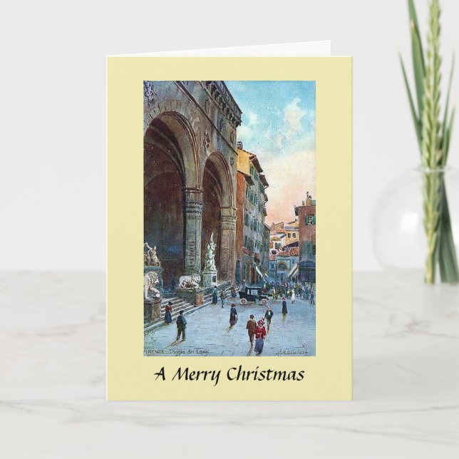 Weihnachtskarte - Florenz, Italien Karte (Vorderseite)