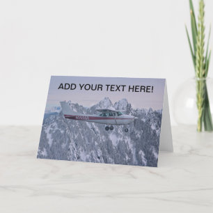Weihnachtskarte - Flugzeug Feiertagskarte