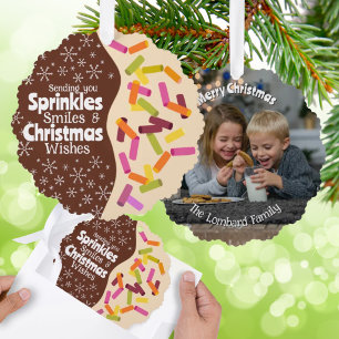 Weihnachtskarte Foto Schmuck Sprinkle All The Way Ornament Karte
