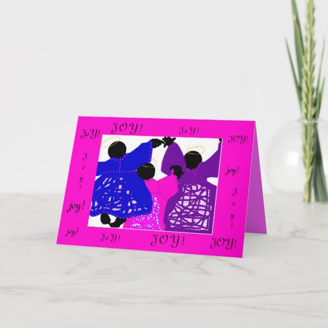 Weihnachtskarte/Freude-Engel Feiertagskarte (Vorderseite)