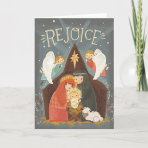 Weihnachtskarte - Freue dich Feiertagskarte