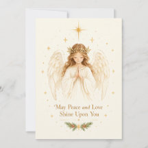 Weihnachtskarte 'Frieden und Liebe mögen auf dir l