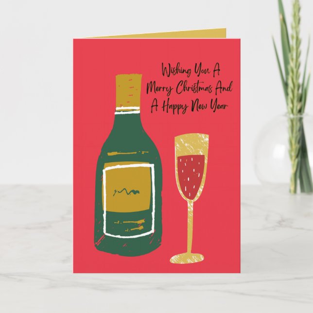 Weihnachtskarte, Frohe Weihnachtskarte Einladung (Vorderseite)