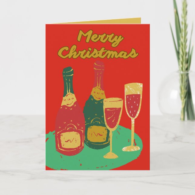 Weihnachtskarte, Frohe Weihnachtskarte Einladung (Vorderseite)