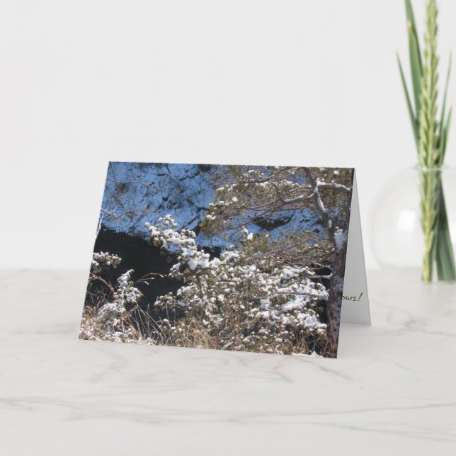 Weihnachtskarte "Frosty Pines" Karte (Vorderseite)