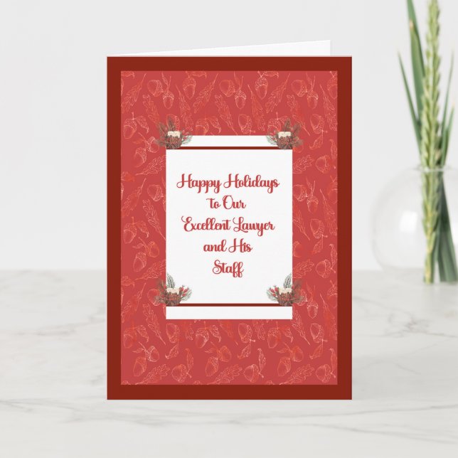 Weihnachtskarte für Anwälte und Angestellte Karte (Vorderseite)