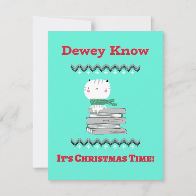 Weihnachtskarte für Bibliothekare Feiertagskarte (Vorderseite)