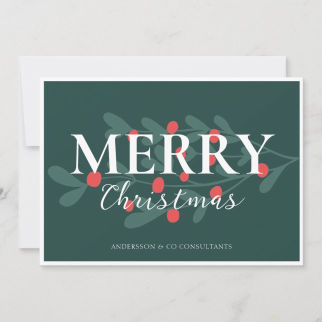 Weihnachtskarte für das Business-Logo Feiertagskarte (Vorderseite)