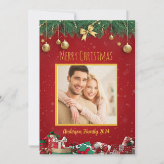 Weihnachtskarte für das Foto einer Familie Einladung
