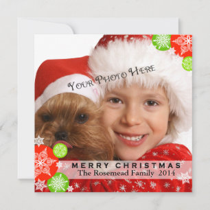Weihnachtskarte für das moderne Foto Feiertagskarte