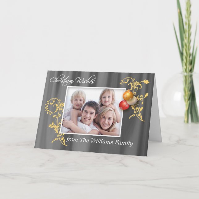 Weihnachtskarte für das personalisierte Foto Feiertagskarte (Vorderseite)