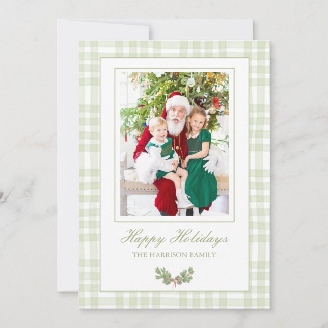 Weihnachtskarte für das personalisierte Foto Feiertagskarte (Vorderseite)