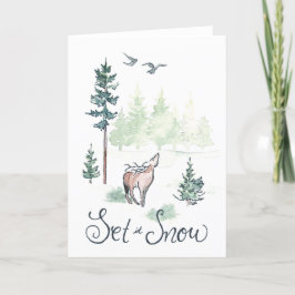 Weihnachtskarte für den Aquarell Dankeskarte