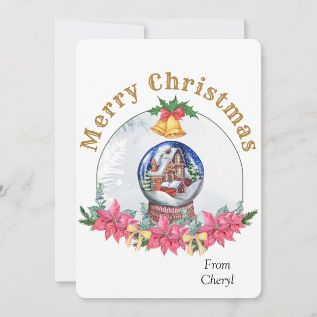 Weihnachtskarte für den Aquarellurlaub Save The Date (Vorderseite)