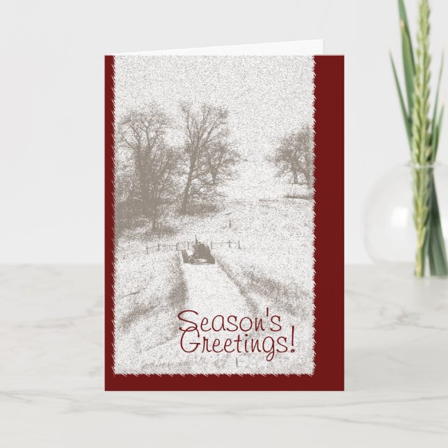 Weihnachtskarte für den Bauernhof Feiertagskarte (Vorderseite)