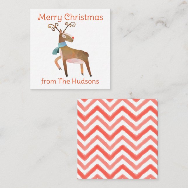 Weihnachtskarte für den Weihnachtsmann Mitteilungskarte (Vorne/Hinten)