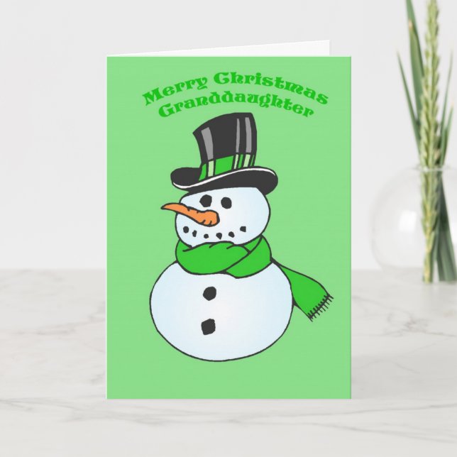 Weihnachtskarte für die Enkelin Feiertagskarte (Vorderseite)