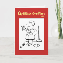 Weihnachtskarte für die häusliche Reinigung Feiertagskarte