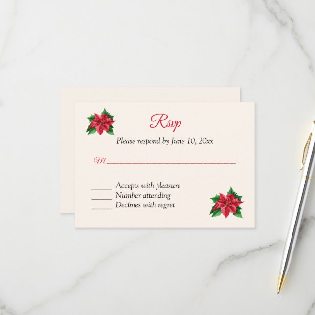 Weihnachtskarte für die UAWG RSVP Karte (Vorderseite/Rückseite Beispiel)