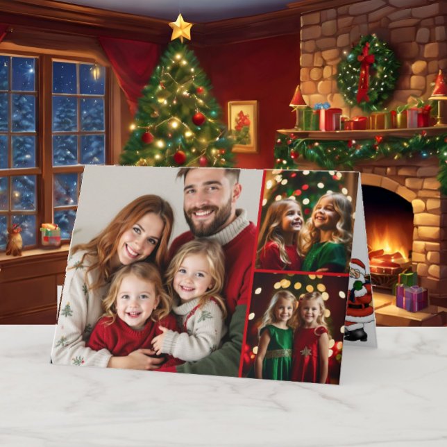 Weihnachtskarte für Fotovorlage für die Familie Karte (Von Creator hochgeladen)