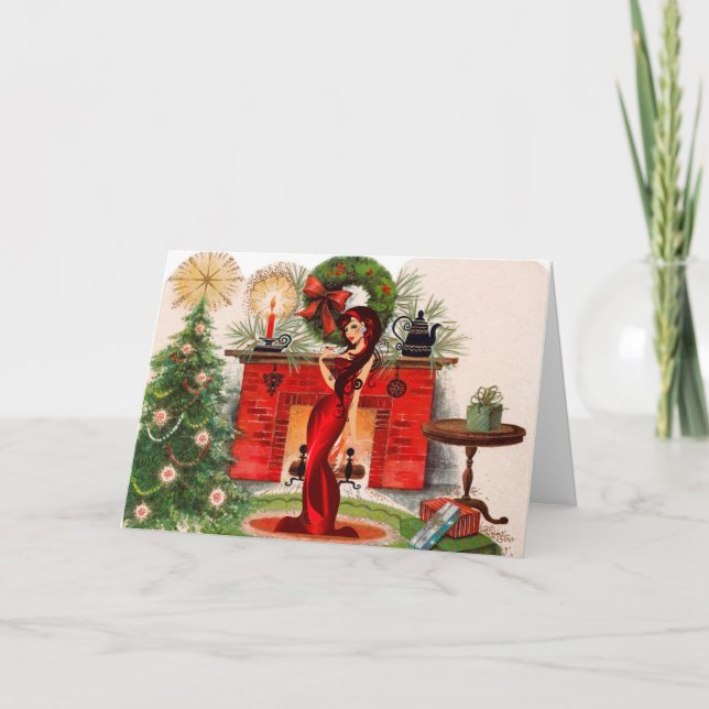 Weihnachtskarte für Frauen und Kinder Feiertagskarte (Vorderseite)